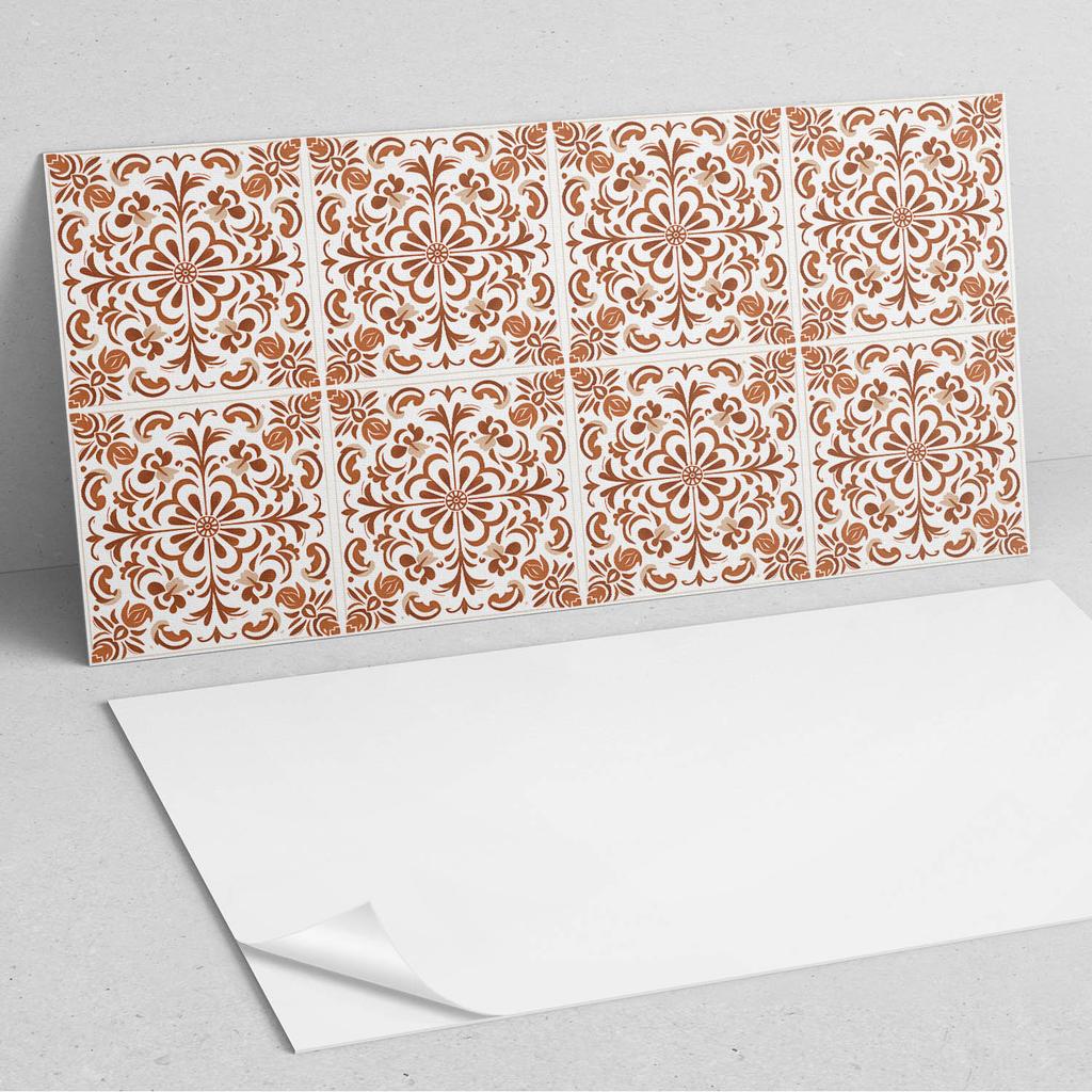 Self-Adhesive Vinyl Wall Panel 120x60 cm Ornamental Floral Pattern