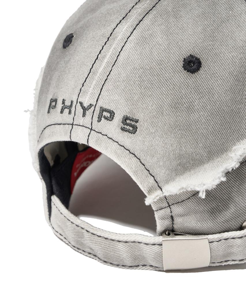 PHYPS MOTORCYCLE Винтажная кепка с отворотами_Серая