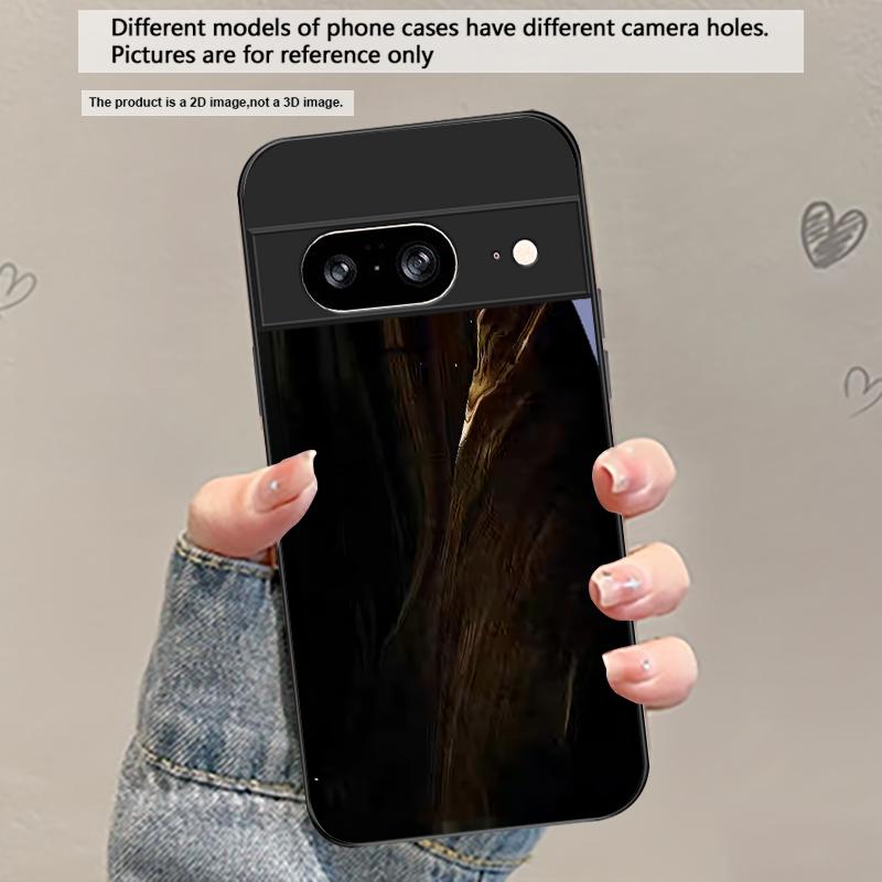 Текстура коры Для Google Pixel 8 7 9 10 Pixel 10 Pro XL Pixel 9 Pro XL Pixel 8a 7a Pixel 7 Pro Черный Стеклянный Чехол для Телефона