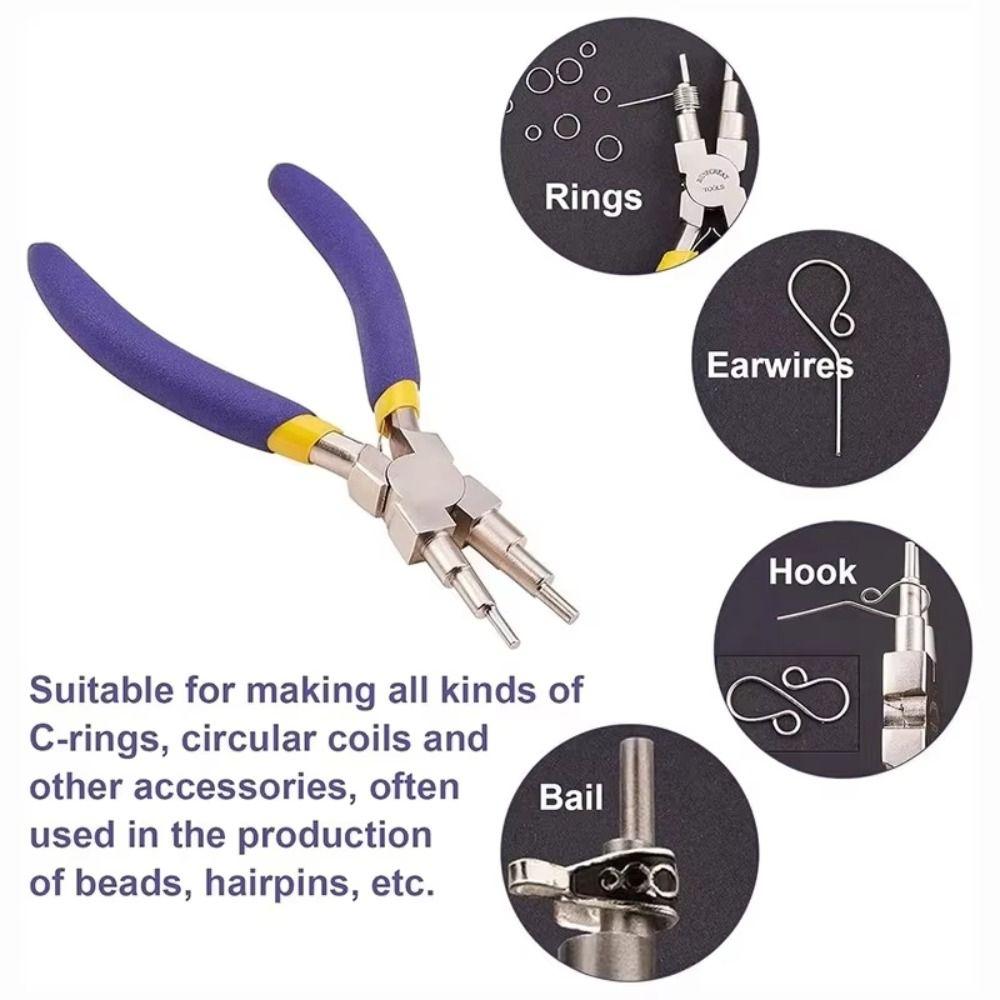 Multifunctional Six-section Pliers Coil Winding Tool Round-nosed Pliers Jewelry Pliers Jewelry