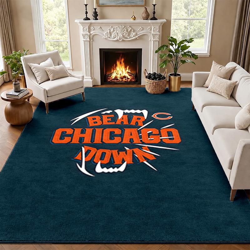 Коврик для входной двери Chicago Bears для гостиной или спальни, Защитный коврик под стул, Офисное украшение, Рождественский подарок, Подарок на день рождения