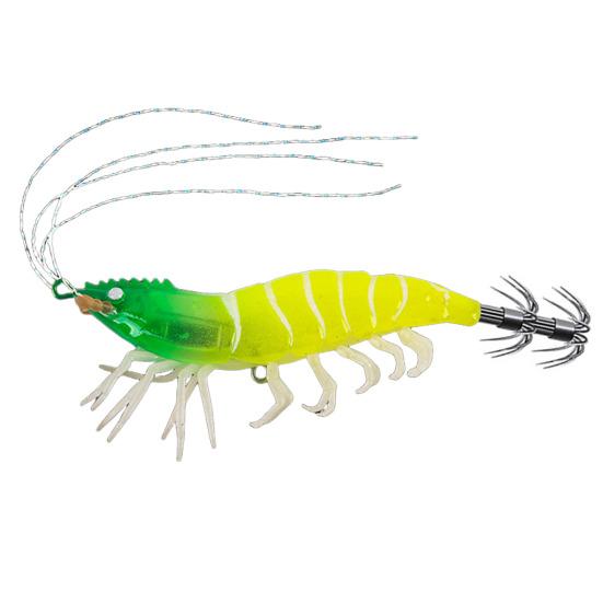 Светящаяся креветка-приманка с крючком для кальмара, реалистичная биомиметическая искусственная