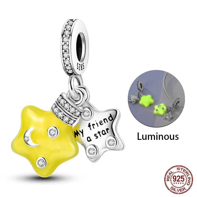 100% 925 Silver Fantasy Flying Dragon Mysterious Butterfly Charms Pendants Fit Qikaola Original Bracelets DIY Jewelry