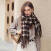 2025 New Color Plaid Scarf Autumn and Winter Fashion Imitation Cashmere Scarf Thickened Warm Scarf Women