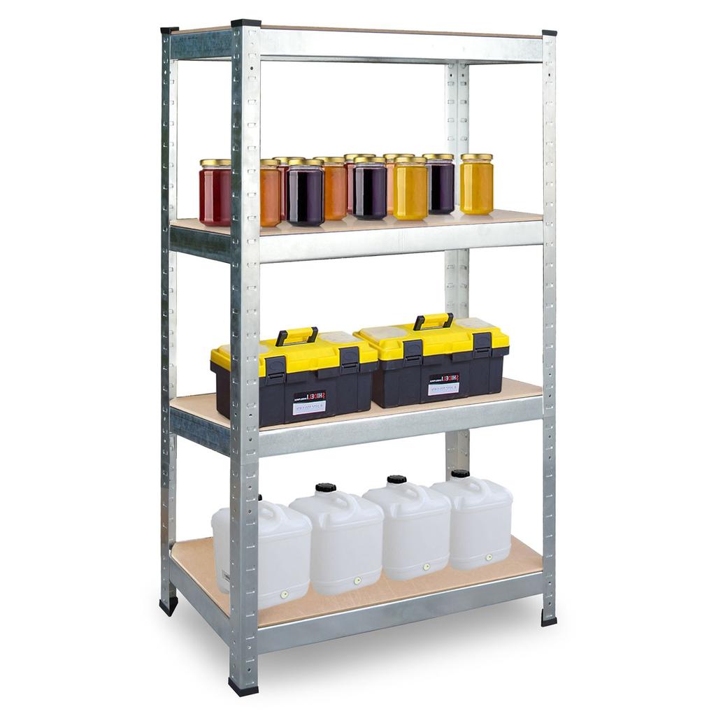 Regał Metalowy Magazynowy Zestaw 2 Szt 174 X 80 X 40 Cm Plonos Pl-701