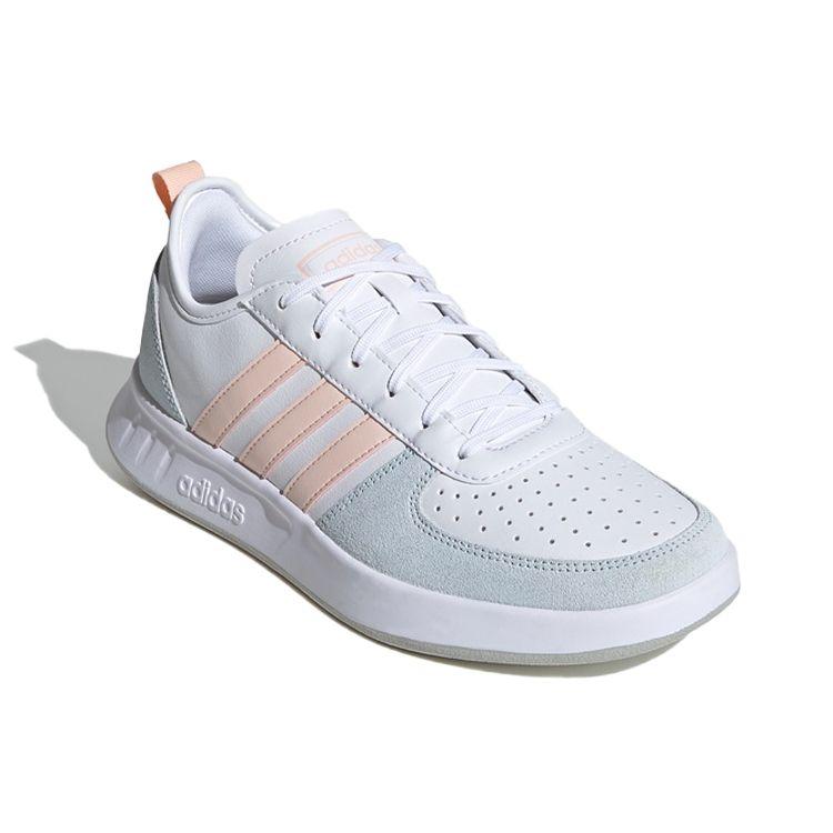 Adidas Кроссовки Court 80s Нескользящие Дышащие Низкие Теннисные Кроссовки Женские Кроссовки Белые Синие Розовые FV9598