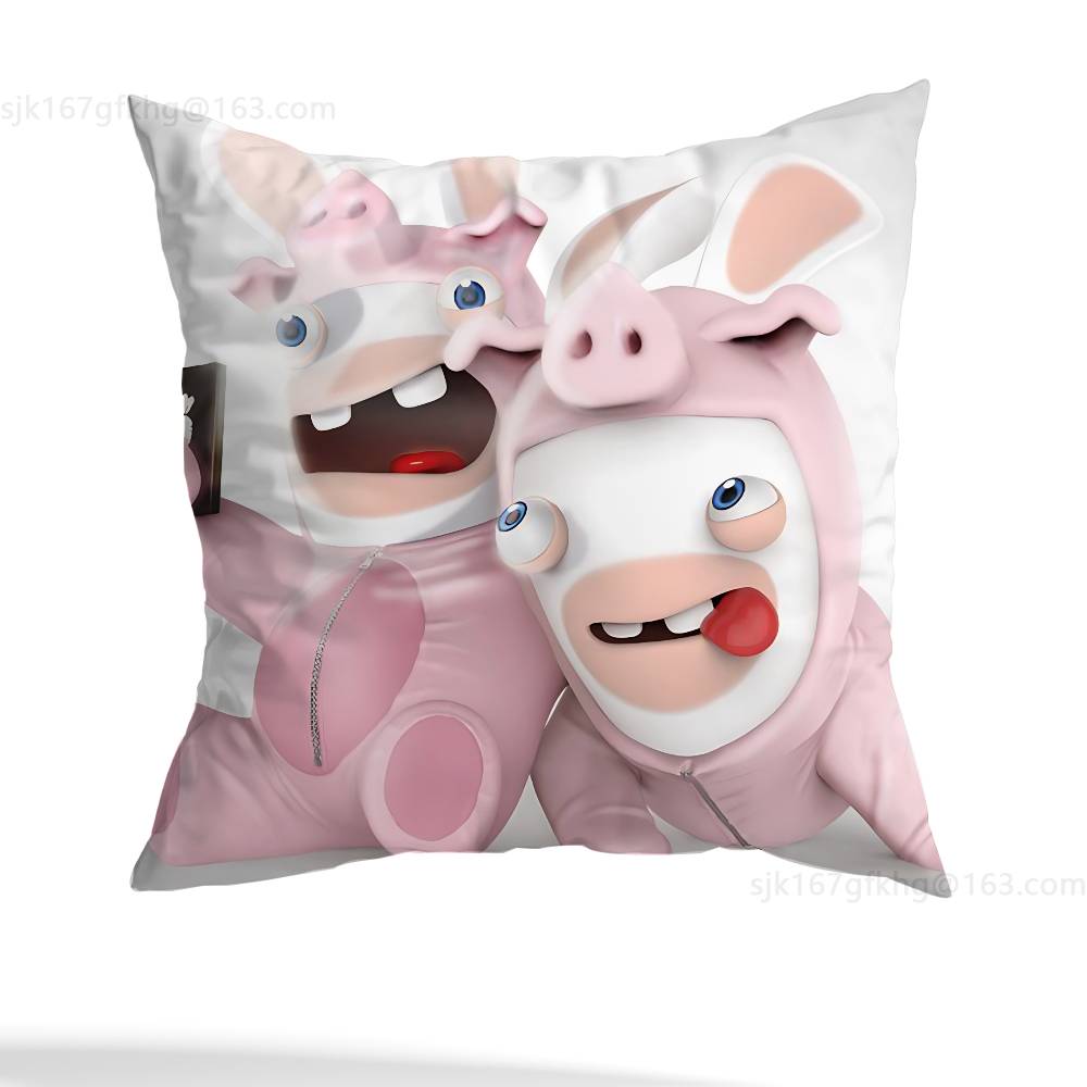 Наволочка для подушки в стиле R-Rabbids Invasion, декоративная, в повседневном стиле, подходит для домашнего декора (исключая наполнитель)