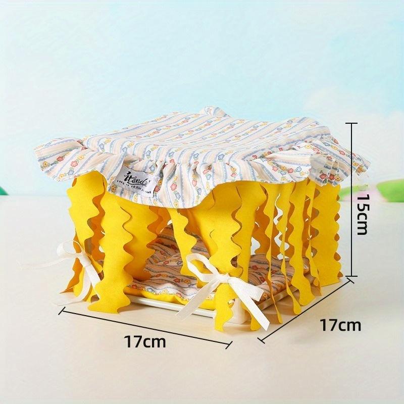 1 шт. Туннель-домик для морской свинки, домик для пряток хомяка, домик для морской свинки с кисточкой на четыре сезона, подходит для подарков друзьям и семье