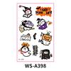 Halloween Candle Tattoo Stickers Halloween Party Candle Surface Decoration Cartoon Stickers DIY Cute 1PC