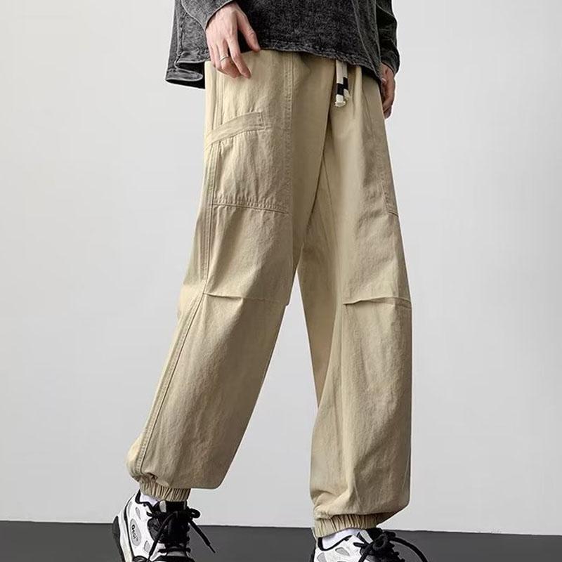 2024 Fashion Men's Loose Retro Fashion Casual Straight Crop Pants