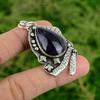 Pear February Natural African Amethyst Sterling Silver Daughter Elegant Pendant