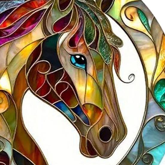 Акриловый Лошадь Ловец Солнца Эффект Витража Подвесное Украшение на Окно Конные Подарки для Мамы Бабушки Женщин Любителей Лошадей