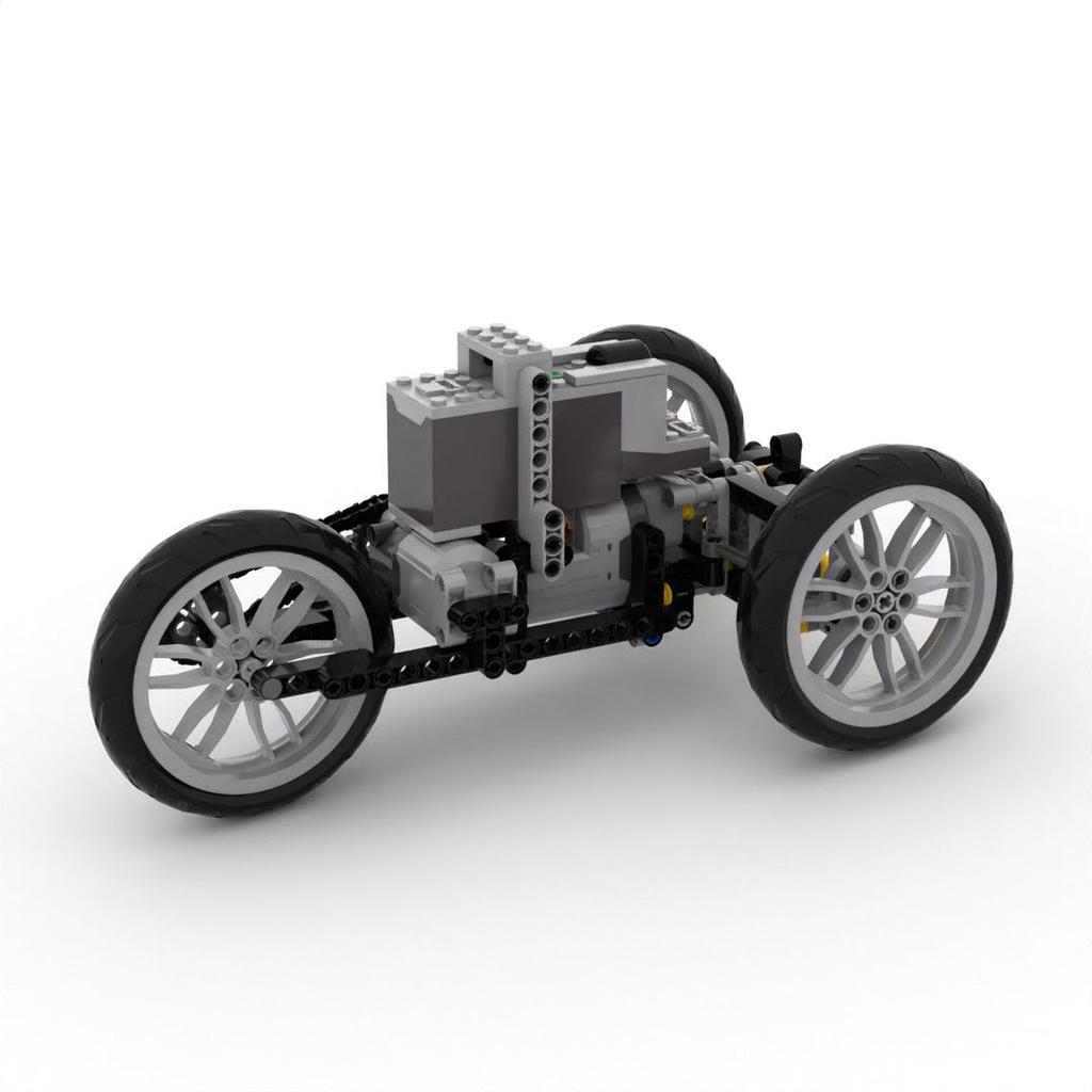 Electric Tricycle Building Block Brick 3-Wheel Motorcycle Moc Technical Car Bricks With Power Motor Kids Educational Toys