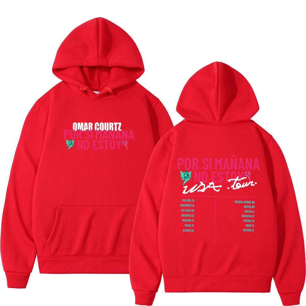 Omar Courtz Por Si Manana No Estoy Tour 2026 Hoodies Women's Clothing Fashion Long Sleeve Hooded Sweatshirts Streetwear