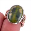 Кольцо из серебра 925 пробы с натуральным океаническим яшмовым драгоценным камнем S.7 U7q56