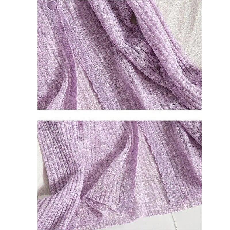 Тонкий вязаный кардиган с v-образным вырезом, милое милое женское пальто с длинным рукавом, укороченный топ с одной пряжкой, новая мода, однотонный, простой, повседневный, солнцезащитный кардиган