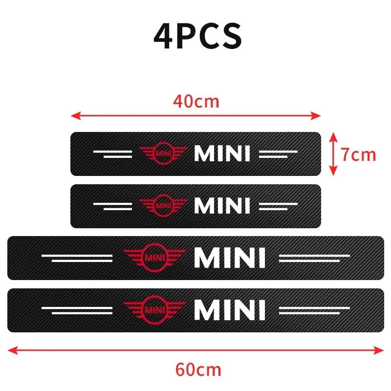 4PCS Carbon Fiber Car Sticker Auto Door Threshold Waterproof stickers For MINI Cooper JCW WORKS R55 R56 F55 F56 R57 R58 R59 R60 ksgbw33