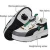 Winter Season Four Wheel Charging Roller Skates Children's Sports Shoes Colorful Casual Shoes For Girls Teenagers