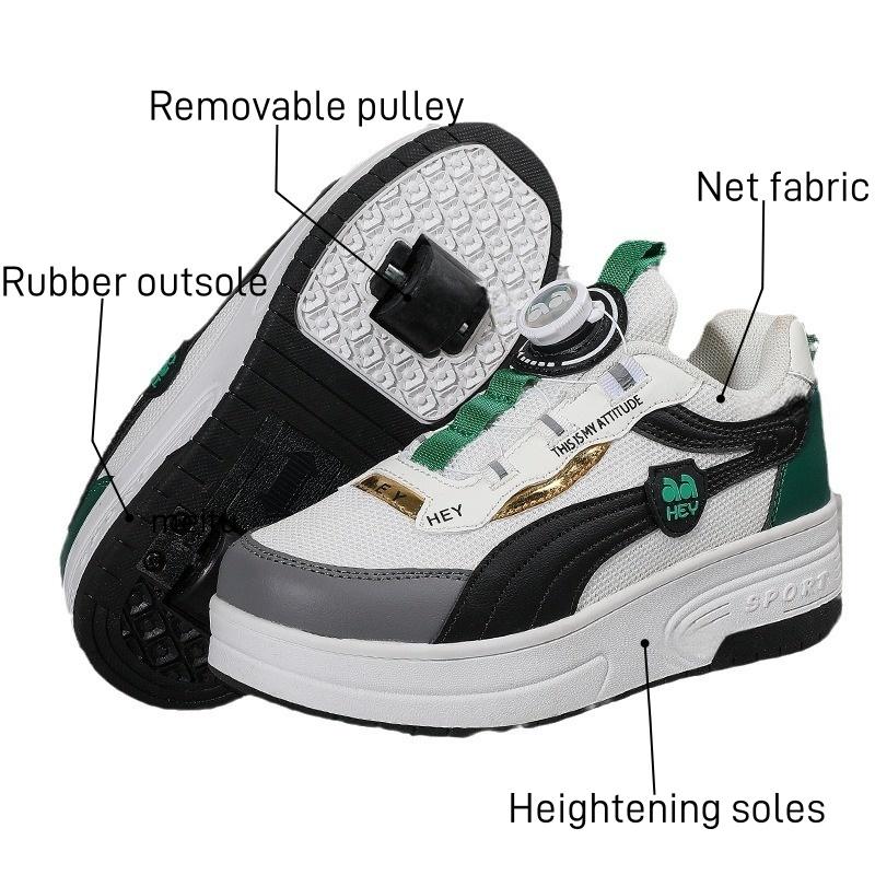 Winter Season Four Wheel Charging Roller Skates Children's Sports Shoes Colorful Casual Shoes For Girls Teenagers