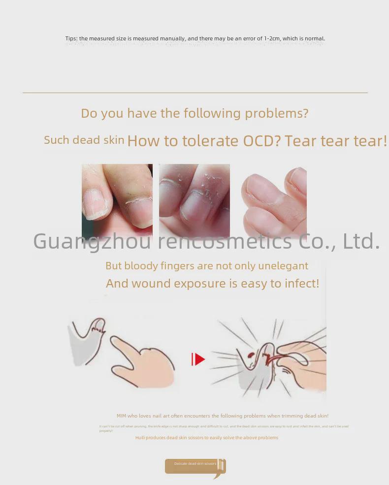 Stainless Steel Dead Skin Scissors - Easy Cut Barbed Eagle Beak Nail Tool D07-14 D03-14