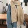 Winter Scarf Solid Color Thickened Warm Knitting Scarf Men Women Long Neck Wrap Garment Clothing Accessories