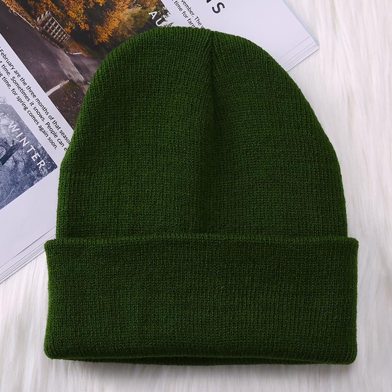 Классические многоцветные зимние шапки-бини для женщин и мужчин, вязаная однотонная осенняя шапка с капюшоном