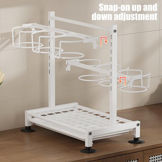 Стойка для хранения бутылок с водой и поддоном для сбора капель. Прочная, несущая, нержавеющая, простая сборка.