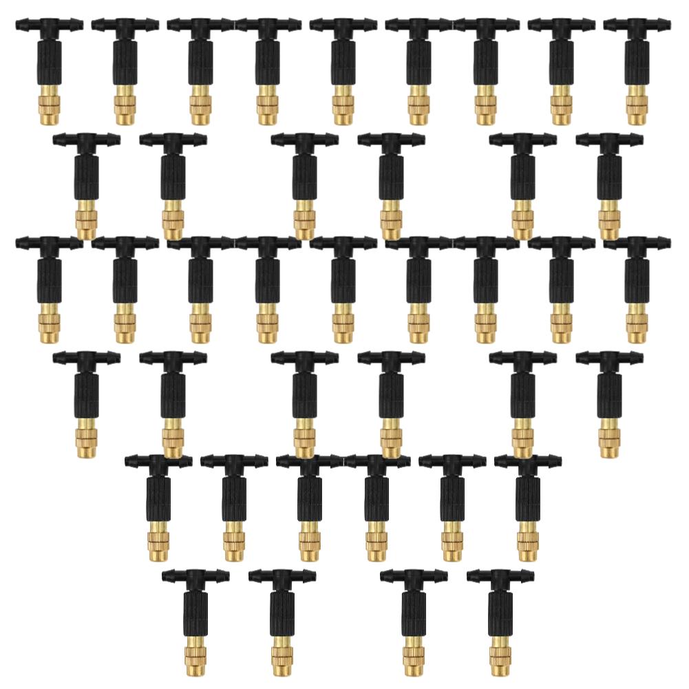 5-100Pcs Outdoor Misting Cooling System Garden Irrigation Watering 1/4'' Brass Atomizer Nozzles 4/7mm Hose Garden Sprinkler Head