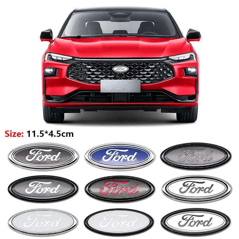 11.5X4.5cm Car Logo For Ford Ranger Escape Mondeo Fusion Fiesta Kuga Edge Focus Mustang Rear Trunk Emblem Sticker Accessories HNQJR1