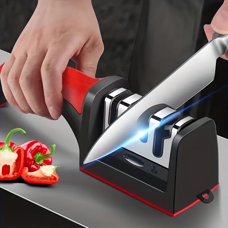 Effortless Sharpener 4-stage Professional Kitchen Sharpener Tungsten Drill Ceramic Sharpener Tool Easy To Use.