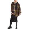 Timberland Plaid Long Sleeve Collared Jacket Women Jackets Brown A6HA1-I30