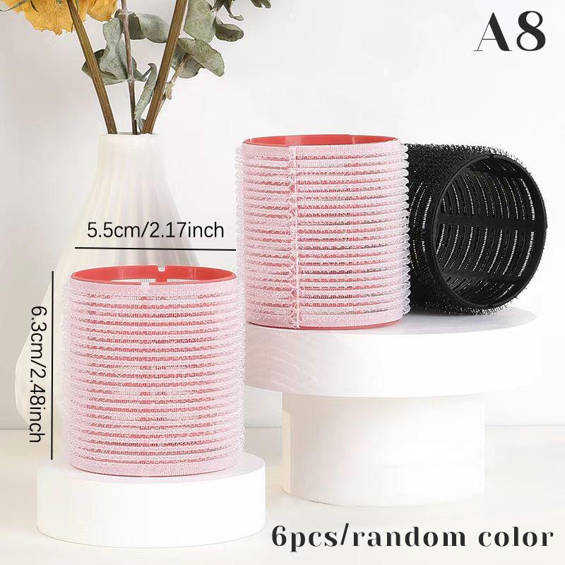 Набор бигуди для волос, 6 шт., самоклеящиеся термощипцы для завивки волос, разные размеры, без нагрева, самоклеящиеся инструменты для завивки волос, парикмахерские инструменты для укладки волос