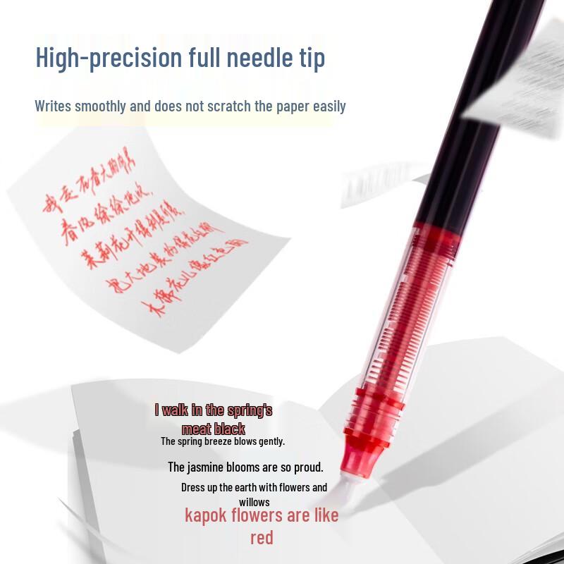 Deli 0.38mm Quick-Drying Needle Tip Gel Pen Set