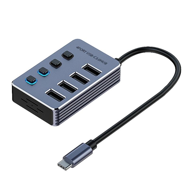Адаптер-док-станция USB3.0 с 4/7/10 портами 5 Гбит/с DC2V для быстрой передачи данных и зарядки устройств