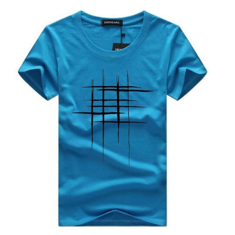 QICED Summer Short-sleeved T-shirt Men's O-neck Trend Bottom Shirt