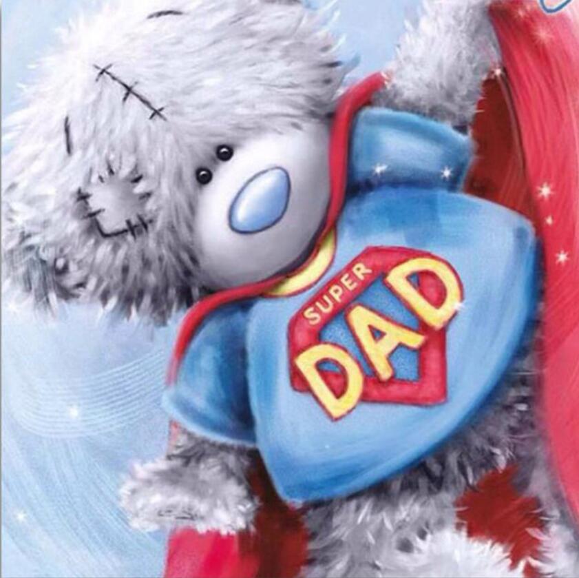 5D алмазная живопись плюшевый мишка полный алмаз животное круглый алмаз мозаика узор украшение дома Diy ручной работы