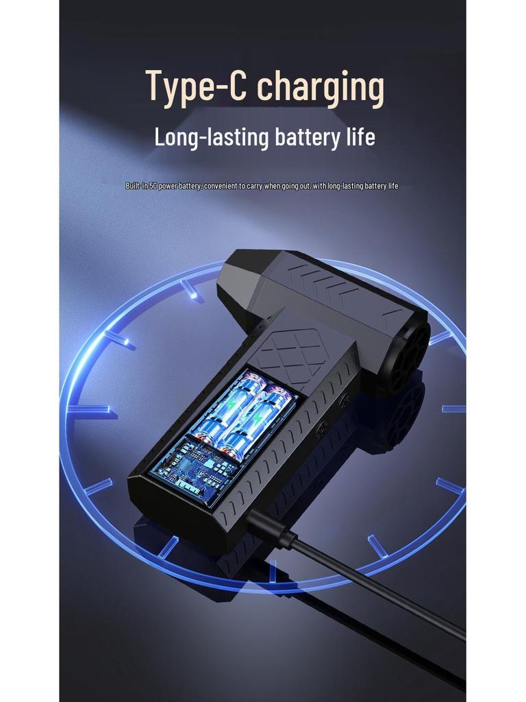 Ручной беспроводной мини-турбовентилятор и вакуумный пылесос для кемпинга в одном