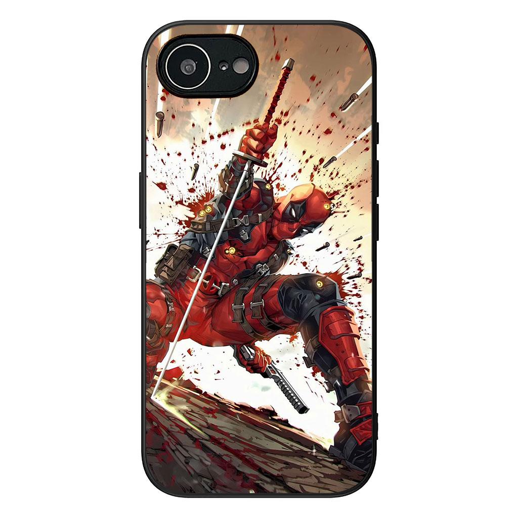 Чехол для телефона Deadpool Marvel для Apple iPhone 16 15 14 11 Pro Max 7 8 Plus SE2 SE3 SE 2022 2020