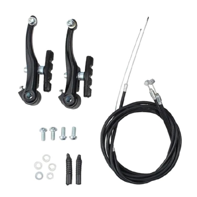 Bike Front Rear V Brake Set Aluminum Alloy Mountain Bike V Brake Set Front and Rear Brake Cables and Brake Lever kits
