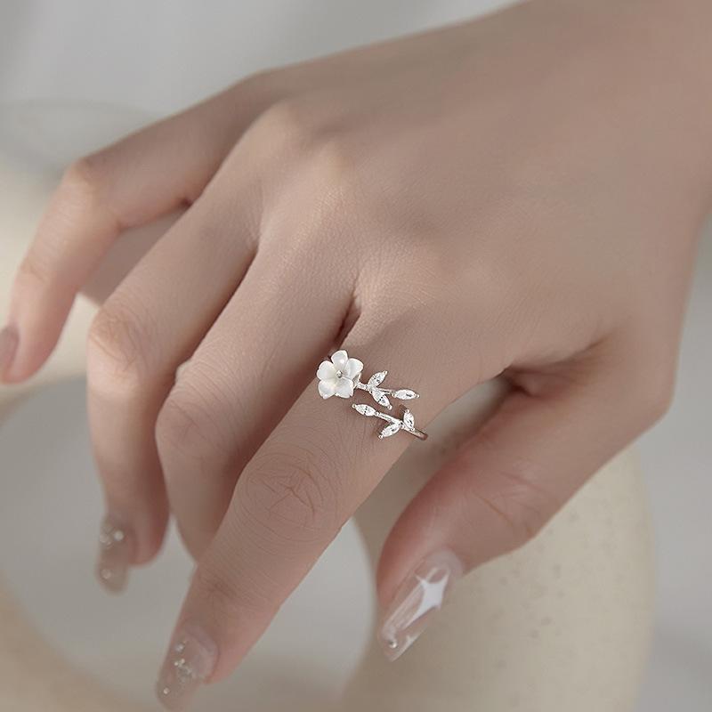Регулируемое кольцо-ракушка Sweet Flower Leaf - Niche Design для женщин