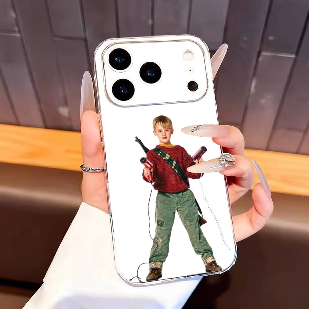 Funny TV Home Alone Phone Case For iPhone17,16,15,14,13,12,11 Plus,Pro Max Soft Transparent Cover