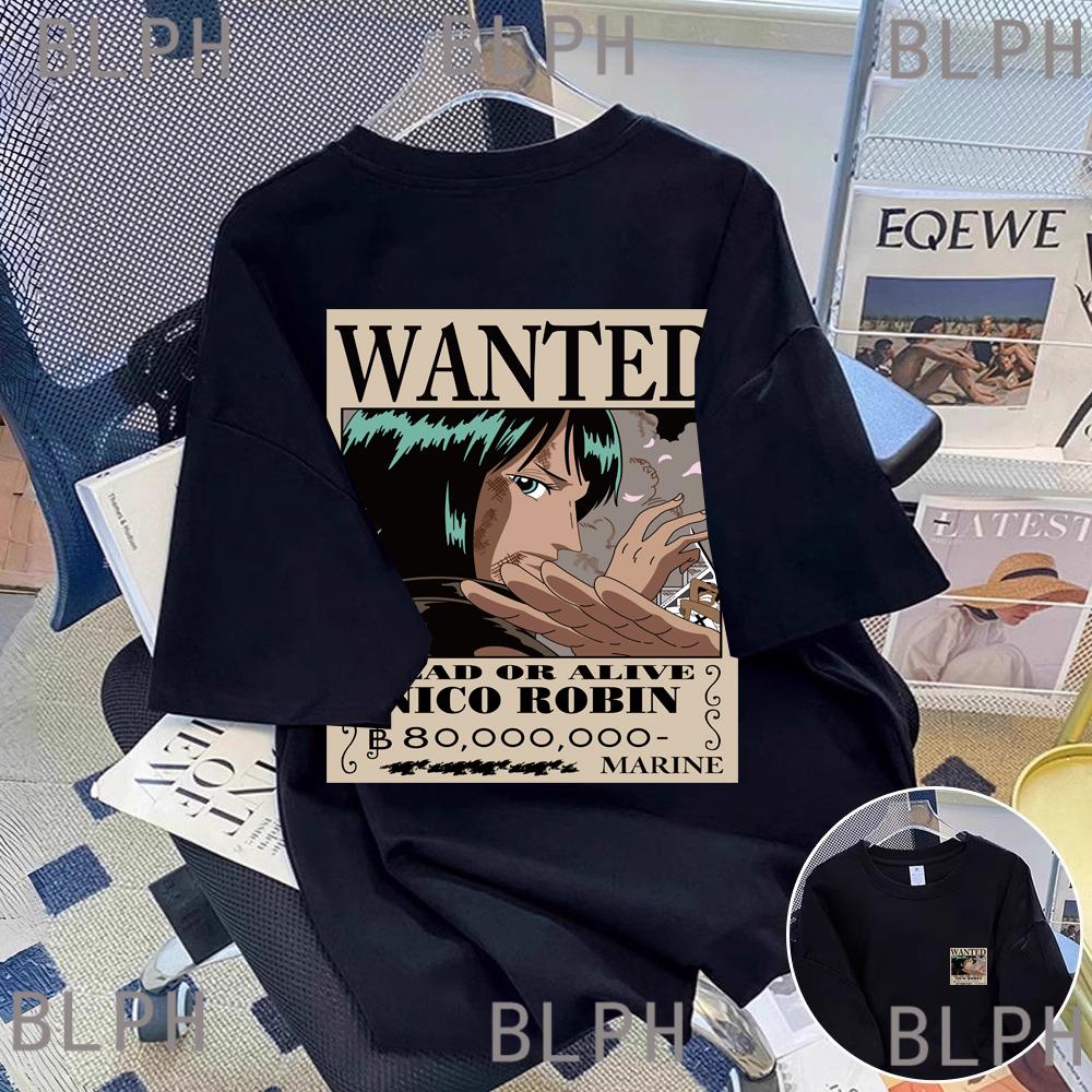 Nico Robin One Piece Pure Cotton T Shirt Vintage Streetwear Casual Fashion
