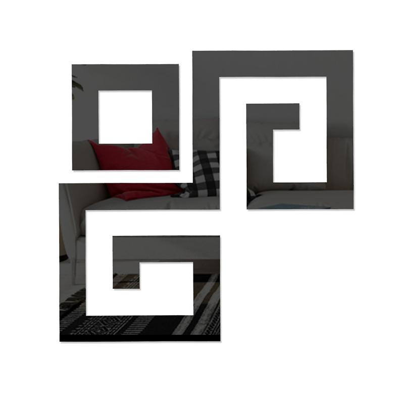 4 шт., украшение комнаты, современные настенные наклейки, угловые наклейки, акриловая линия талии, настенный декор, 3D зеркальная наклейка «сделай сам»
