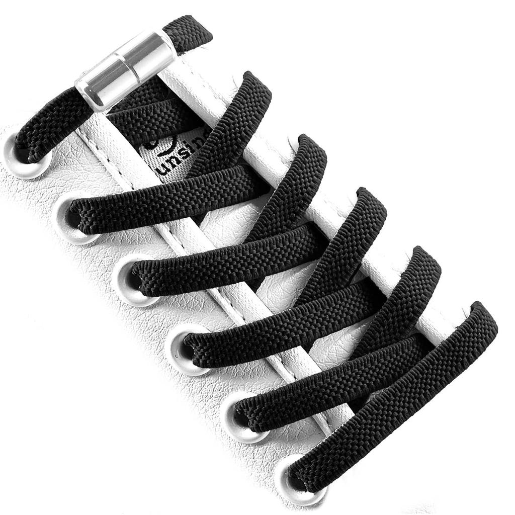 Эластичные шнурки для обуви без завязок с замком, без завязок, один размер подходит для всех детей и взрослых, спортивные плоские шнурки