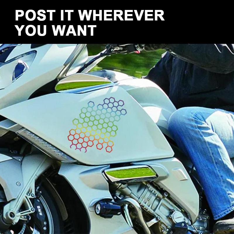 SEAMETAL Сотовая наклейка на мотоцикл, наклейки на шлем, наклейки на шлем, водонепроницаемые
