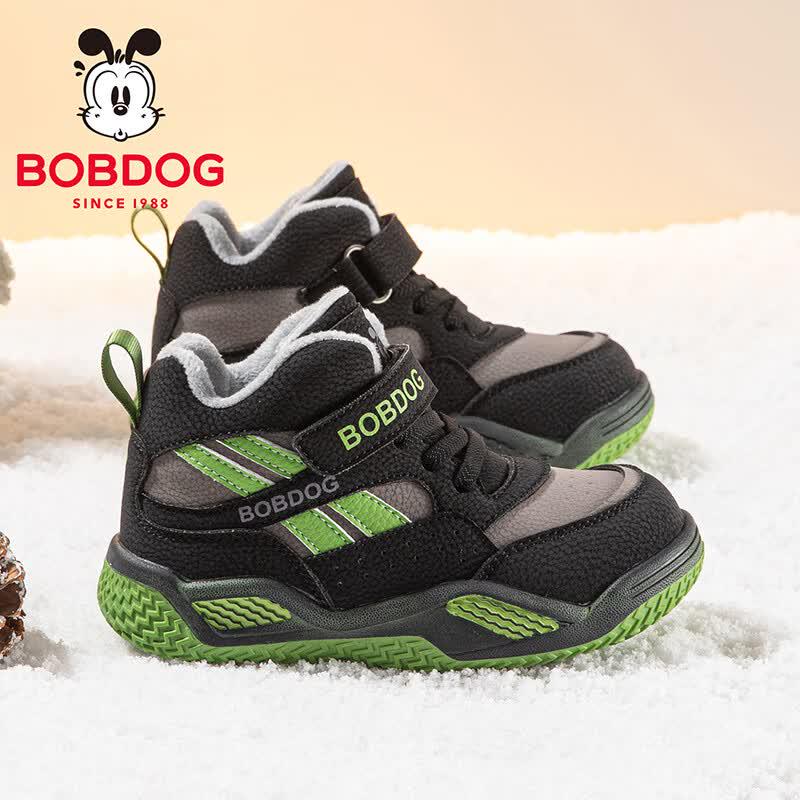 Bobdog Детские зимние теплые высокие кроссовки для бега