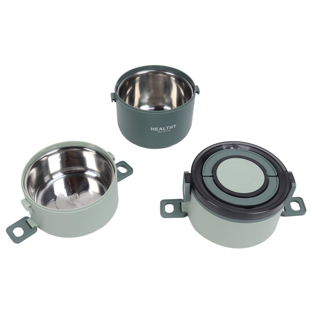 Термоконтейнер для ланча 2200 мл, трехслойный, съемный, портативный, из нержавеющей стали 304