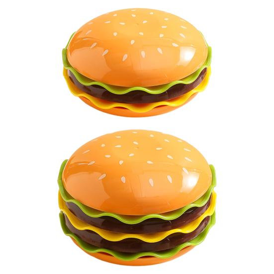 Набор из 5/7 тарелок для макания в форме гамбургера, салатных тарелок, десертных тарелок, мисок для удаления костей, тарелок для приправ, мультяшная посуда для вечеринок