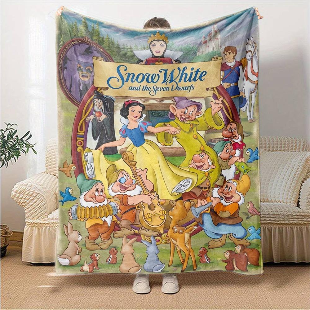 Snow White'S Journey Flannel Blanket Super Soft Warm Cozy Blanket For Sofa Bed Office Travel Allseason Home Decor Gift