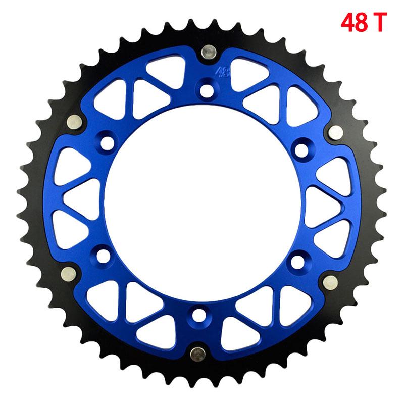 Motorcycle 520 45T 46T 47T 48T 49T 51T 52T Rear Sprocket For YAMAHA TTR230 YZ450R YZ250 YZ125 WR450F WR400 WR426 WR125P WR250R